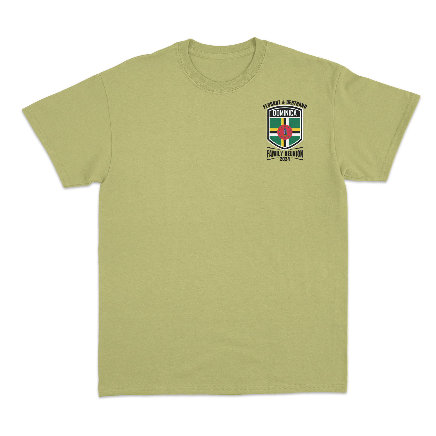 Family Reunion 2024 Memorabilia Design Emparc   Olive Green Tshirt 